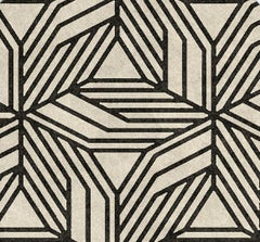 Circular Hand-Tufted Tencel Cauca Rug II in Black and White by BRABBU