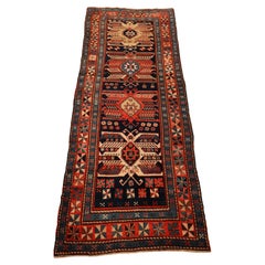 Tapis de couloir caucasien ancien - 3'3" x 8'6"