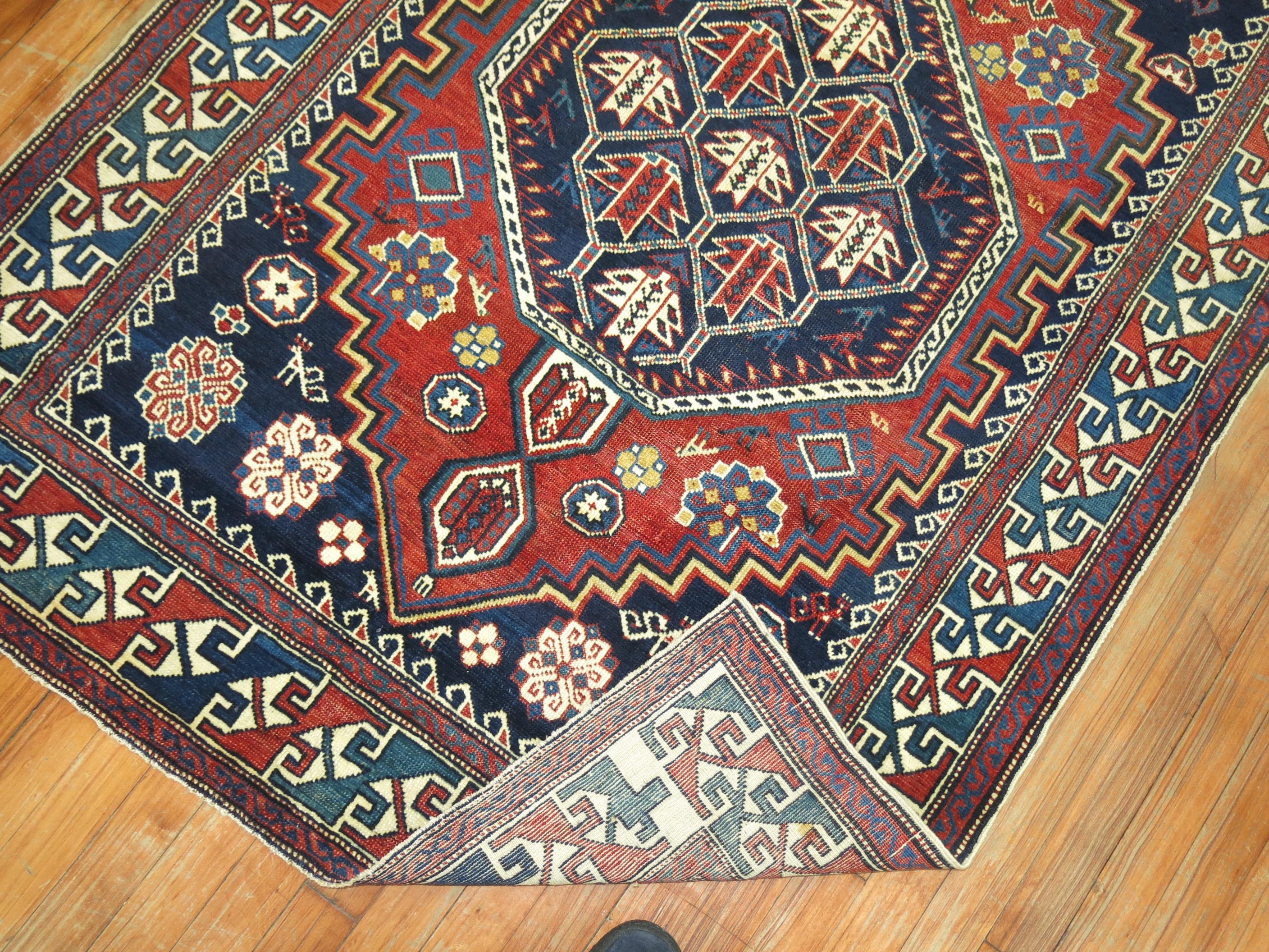 An early 20th century collectible Caliber Caucasian rug at a modest price.

 