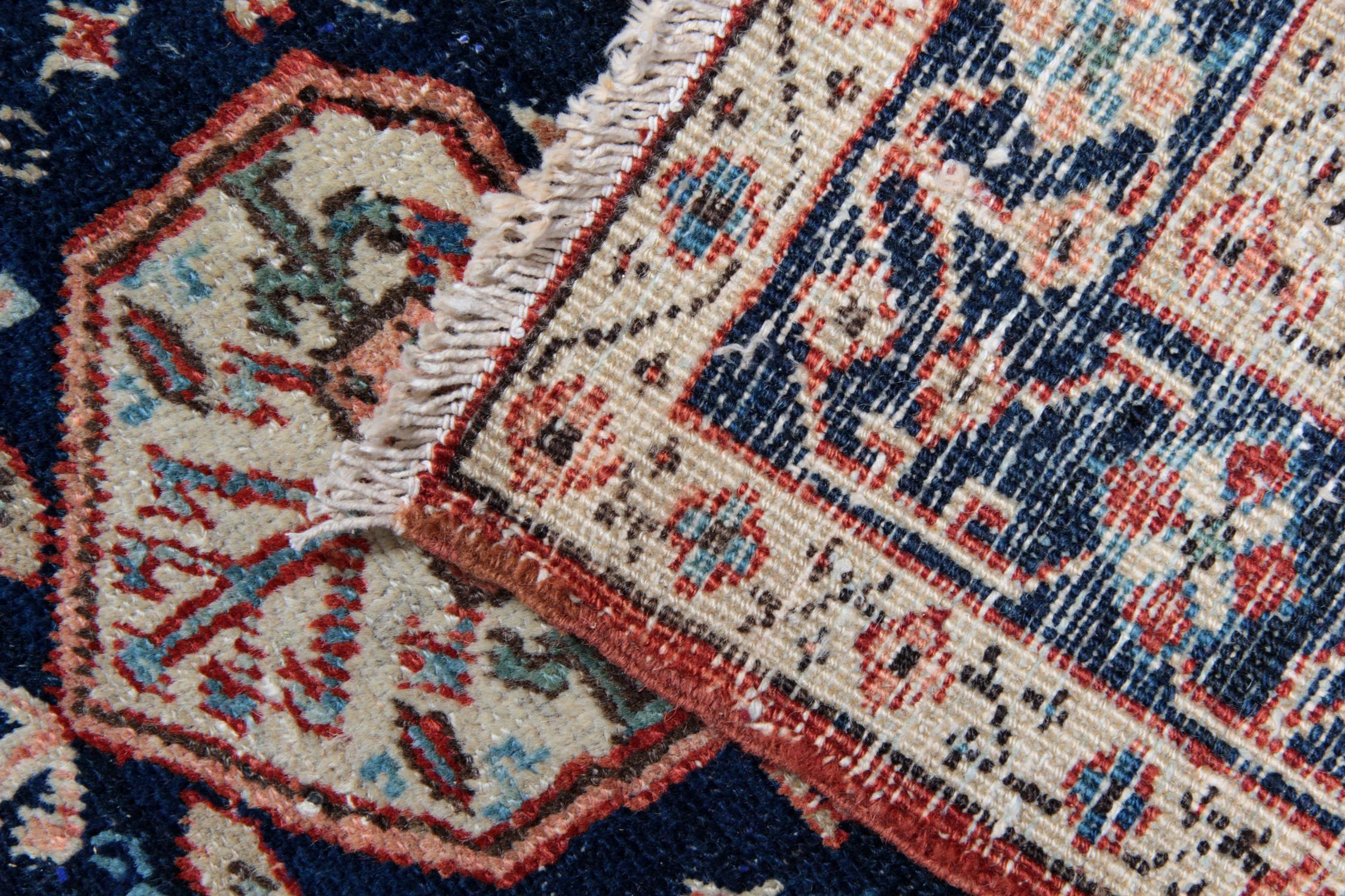 Late 19th Century Caucasian Carpet Handmade Antique Rugs Traditional Rust Kazak Rug For Sale