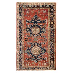 Caucasian Carpet Handmade Antique Rugs Traditional Rust Kazak Rug