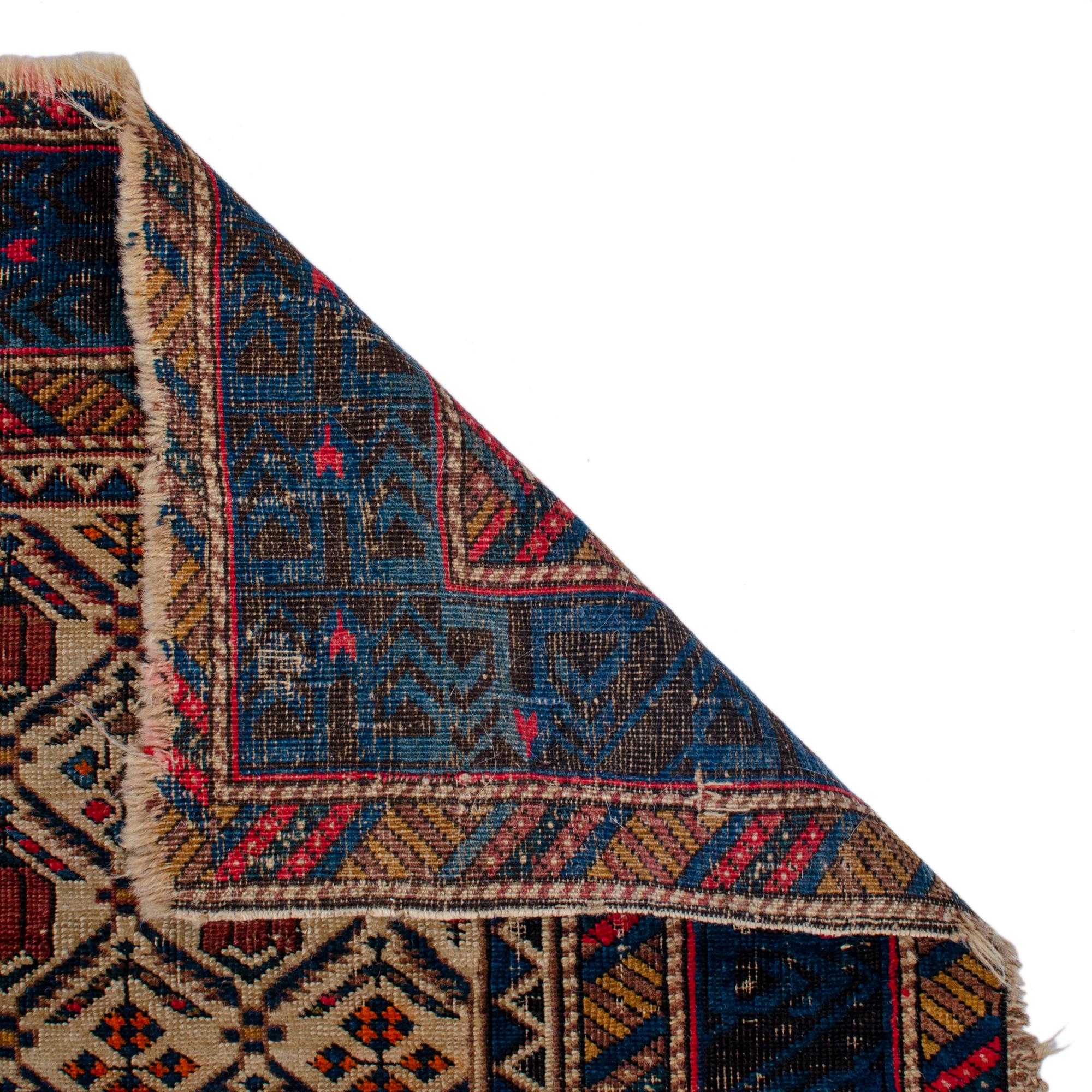 Wool Caucasian Daghestan Rug, c.1900 For Sale