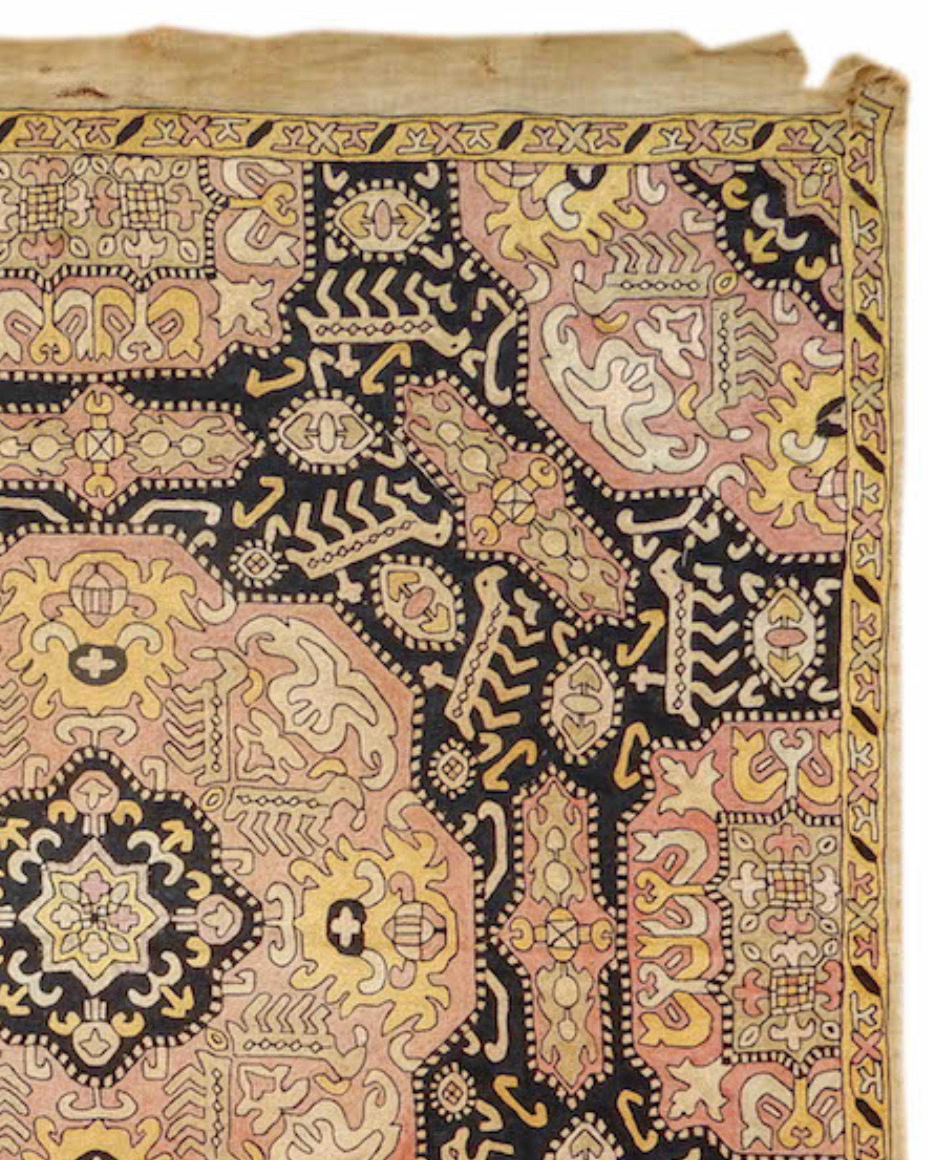 Caucasian Embroidery Rug, c. 1900

Additional information:
Dimensions: 2'10