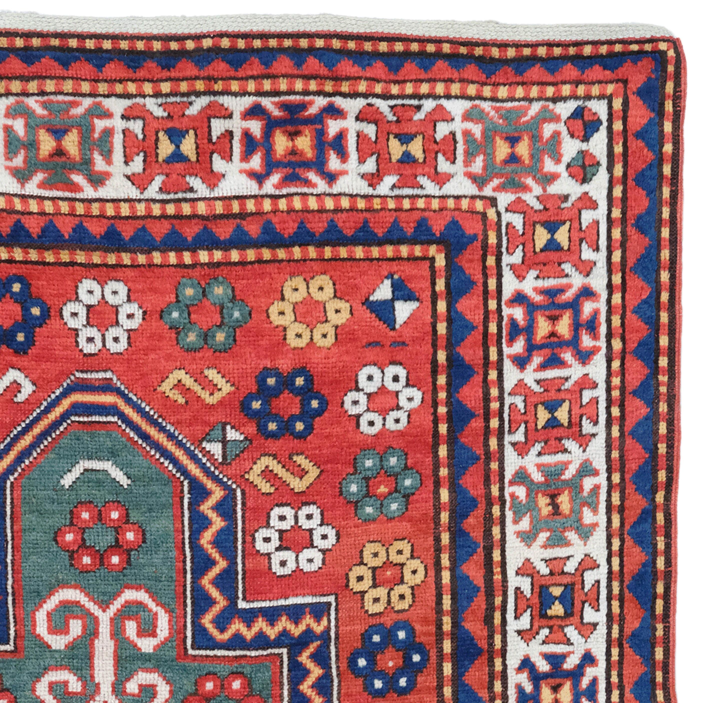 Wool Caucasian Fahrola Prayer Rug - 19th Century Fahrola Prayer Rug For Sale