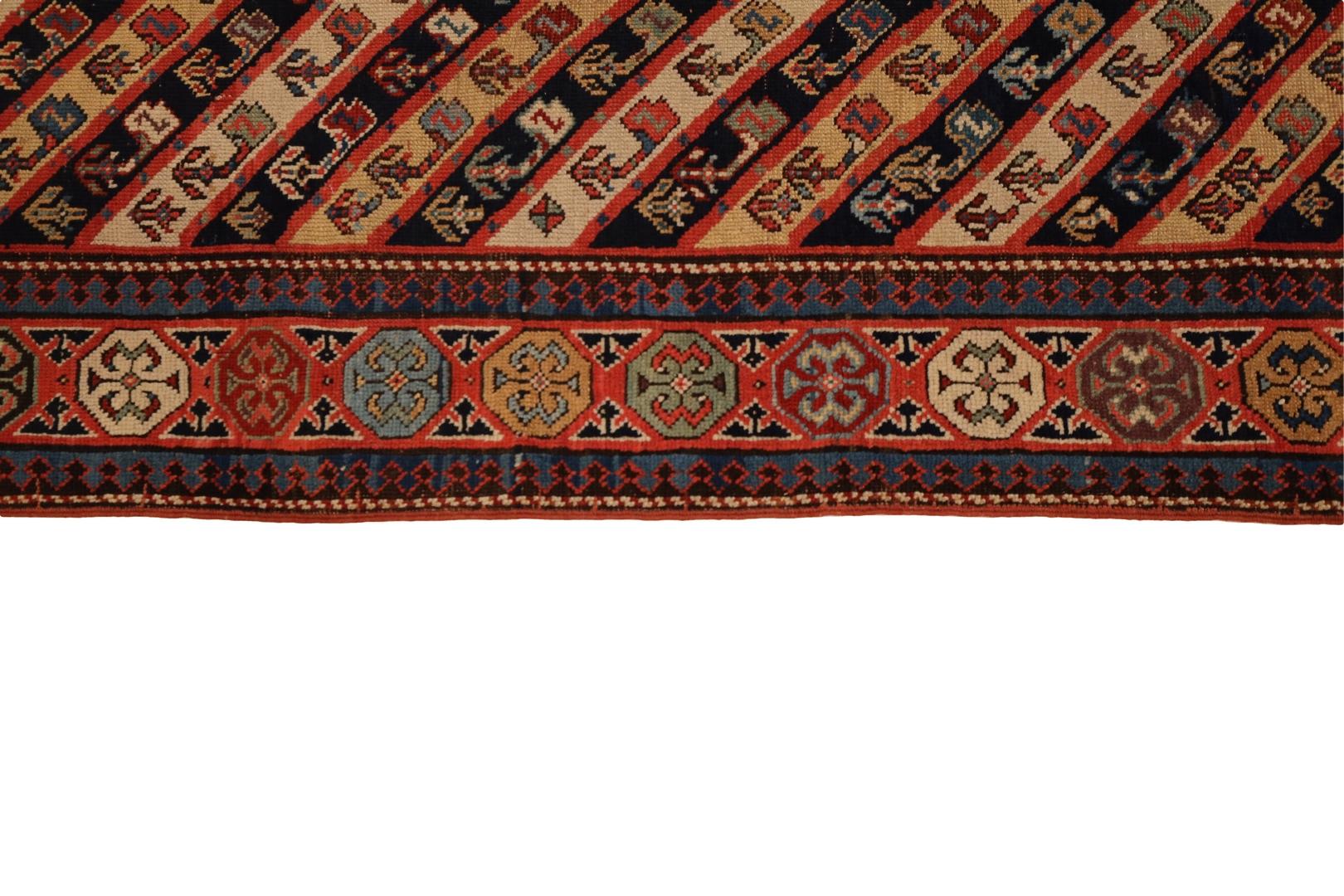 20ième siècle Tapis de couloir Ganjeh ancien du Caucase - 3'2