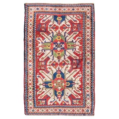 Caucasian Karabagh Eagle Kazak Rug, Late 19th Century, 4'6" x 8'5"