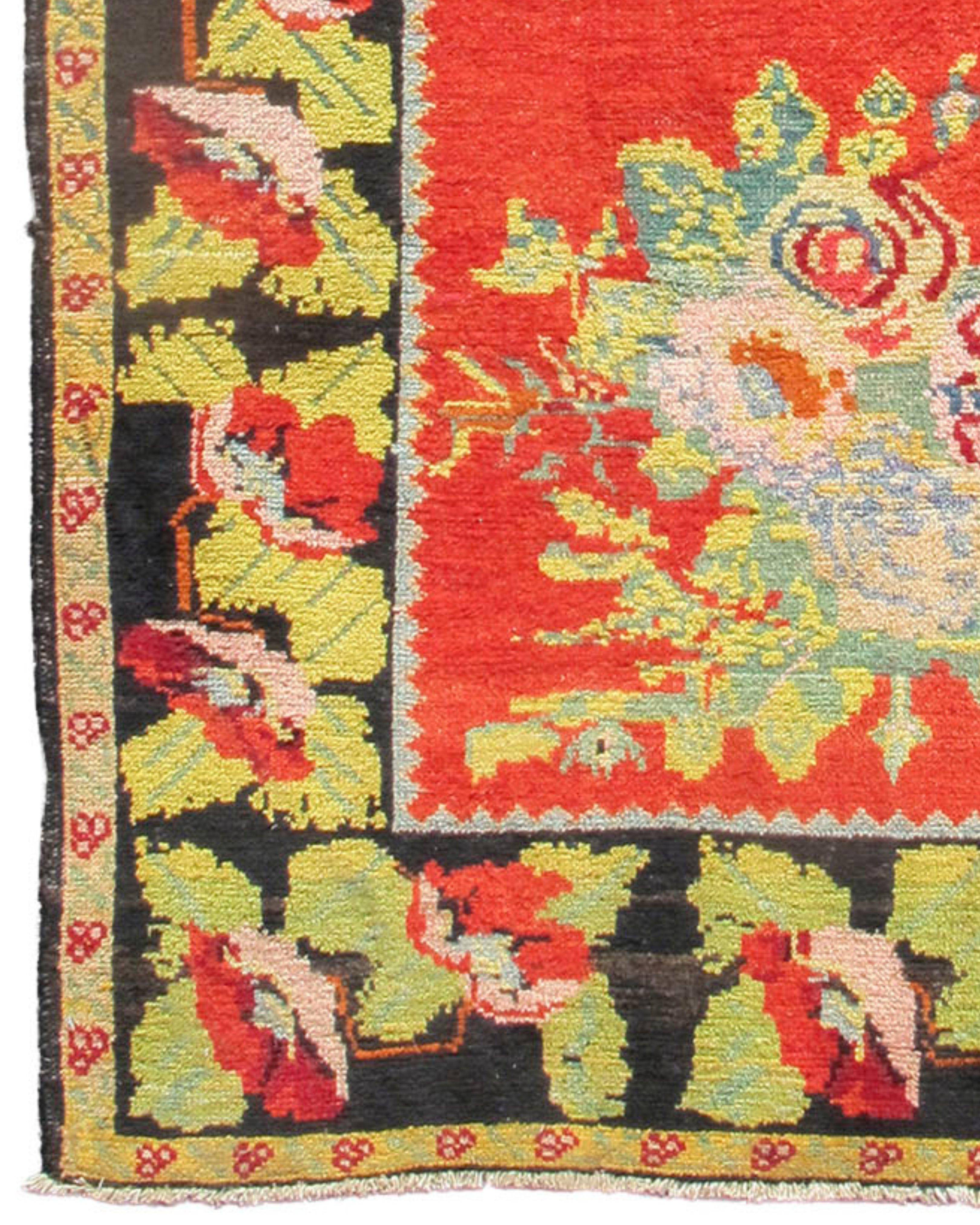Wool Caucasian Karabagh Rug, Mid-20th Century For Sale
