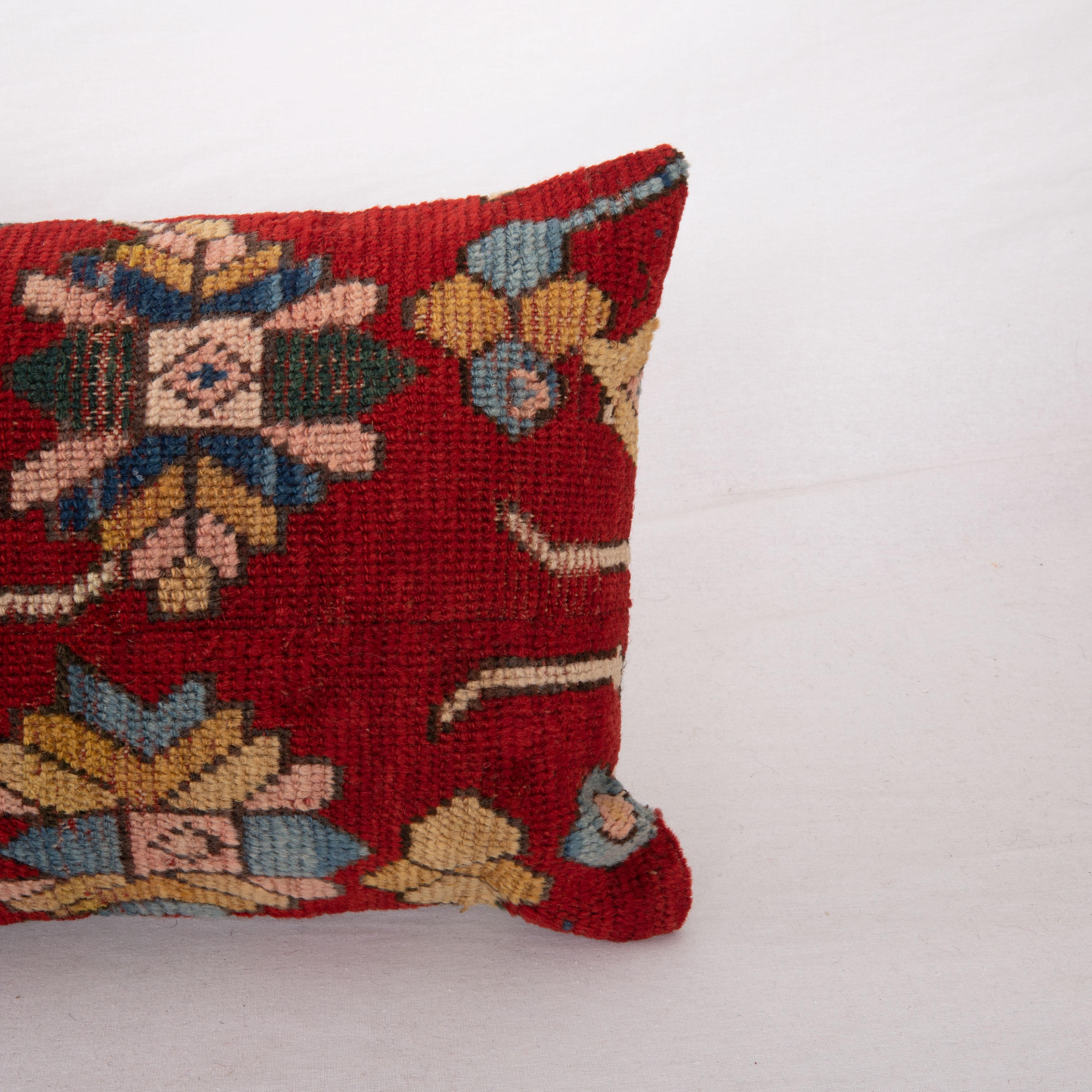 Hand-Woven Caucasian Karabagh Rug Pillow Cover, Early 20th C For Sale