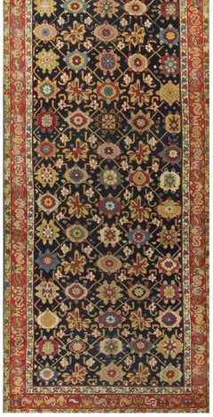 Tappeto Runner del Karabagh caucasico, circa 1900 5'8 x 21'