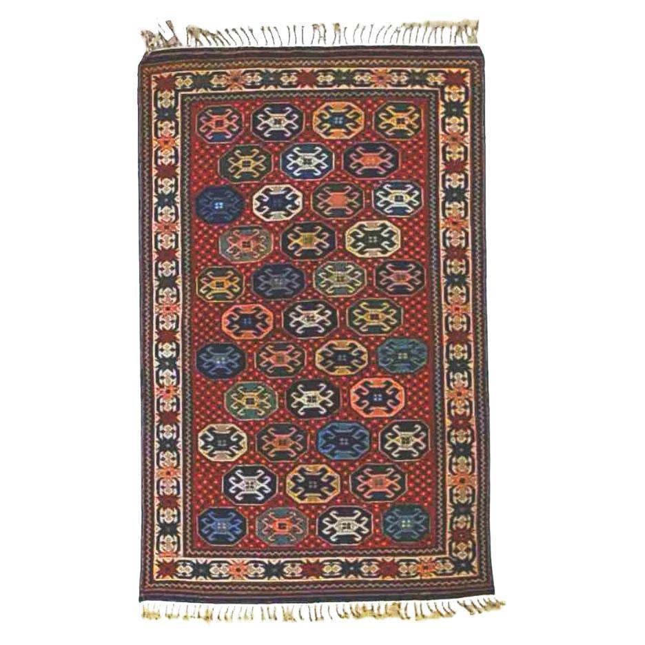  Caucasian Kazak Oriental Wool Rug 20th Century