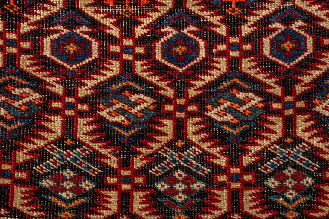 Wool Caucasian Kazak Rug 5' x 3.75' For Sale