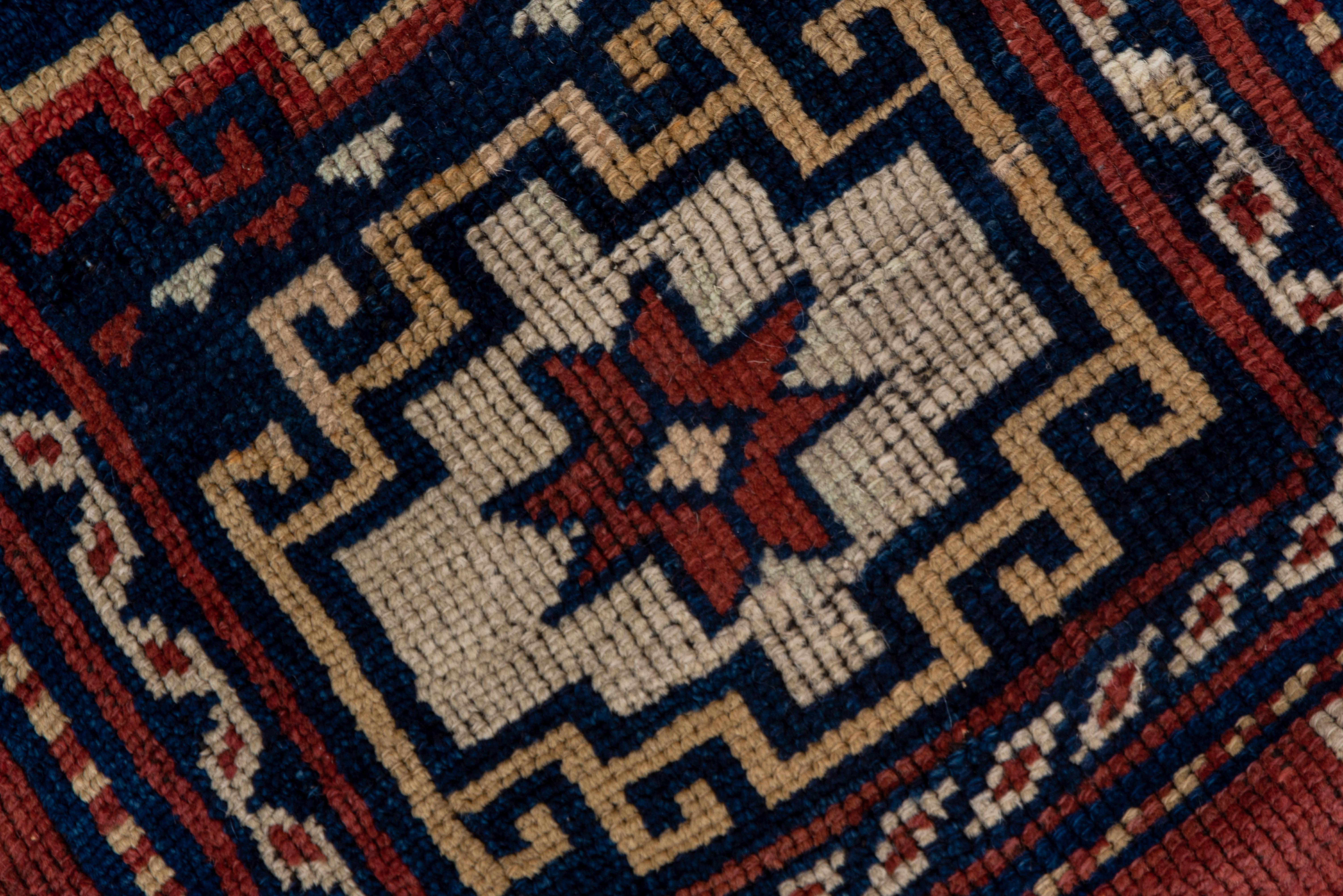 Hand-Knotted Caucasian Kazak Rug, circa 1910s For Sale
