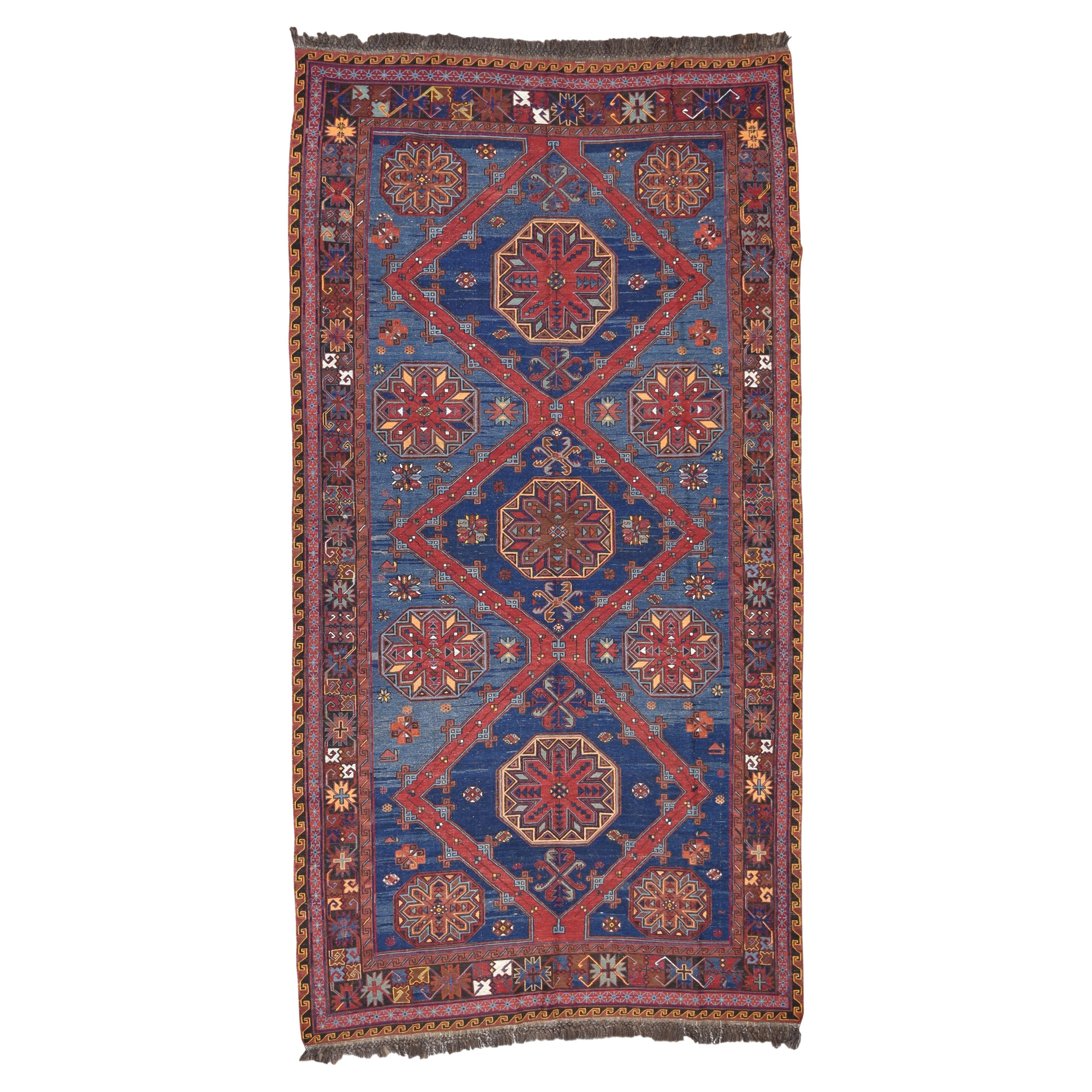 Caucasian Kazak Rug Wool Rug 6'6''x12'3''