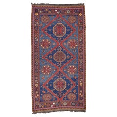 Tapis caucasien Kazak en laine 6'6''x12'3''