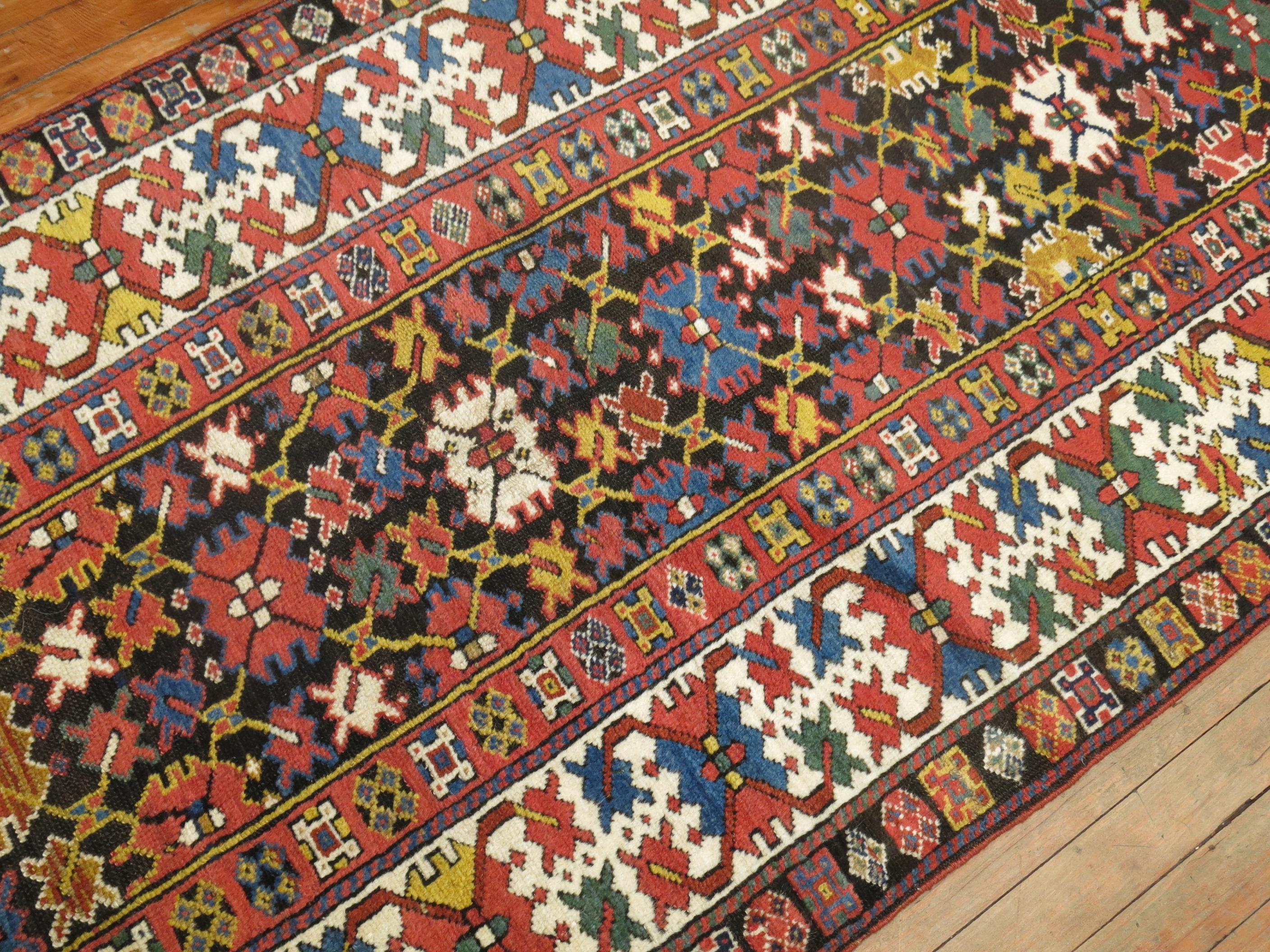 Hand-Woven Caucasian Kazak Tribal Long Runner