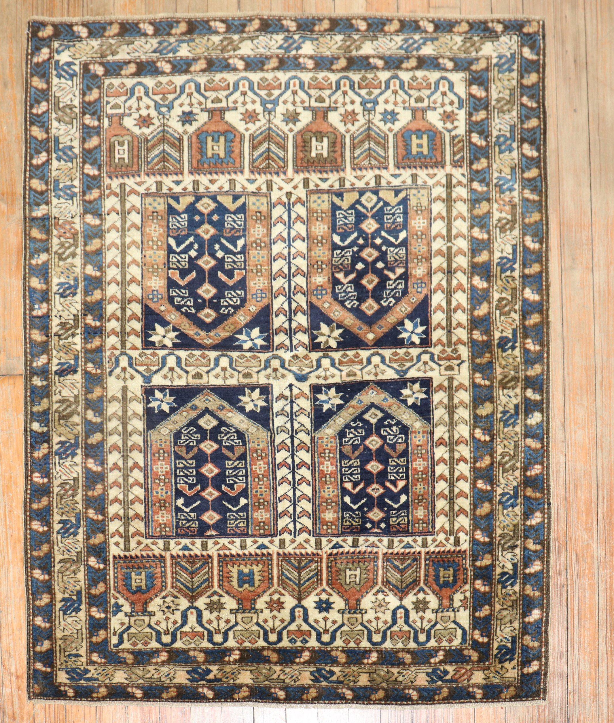 Early Century Antique Caucasian Kuba Prayer rug 

Measures: 2'7'' x 3'10''.