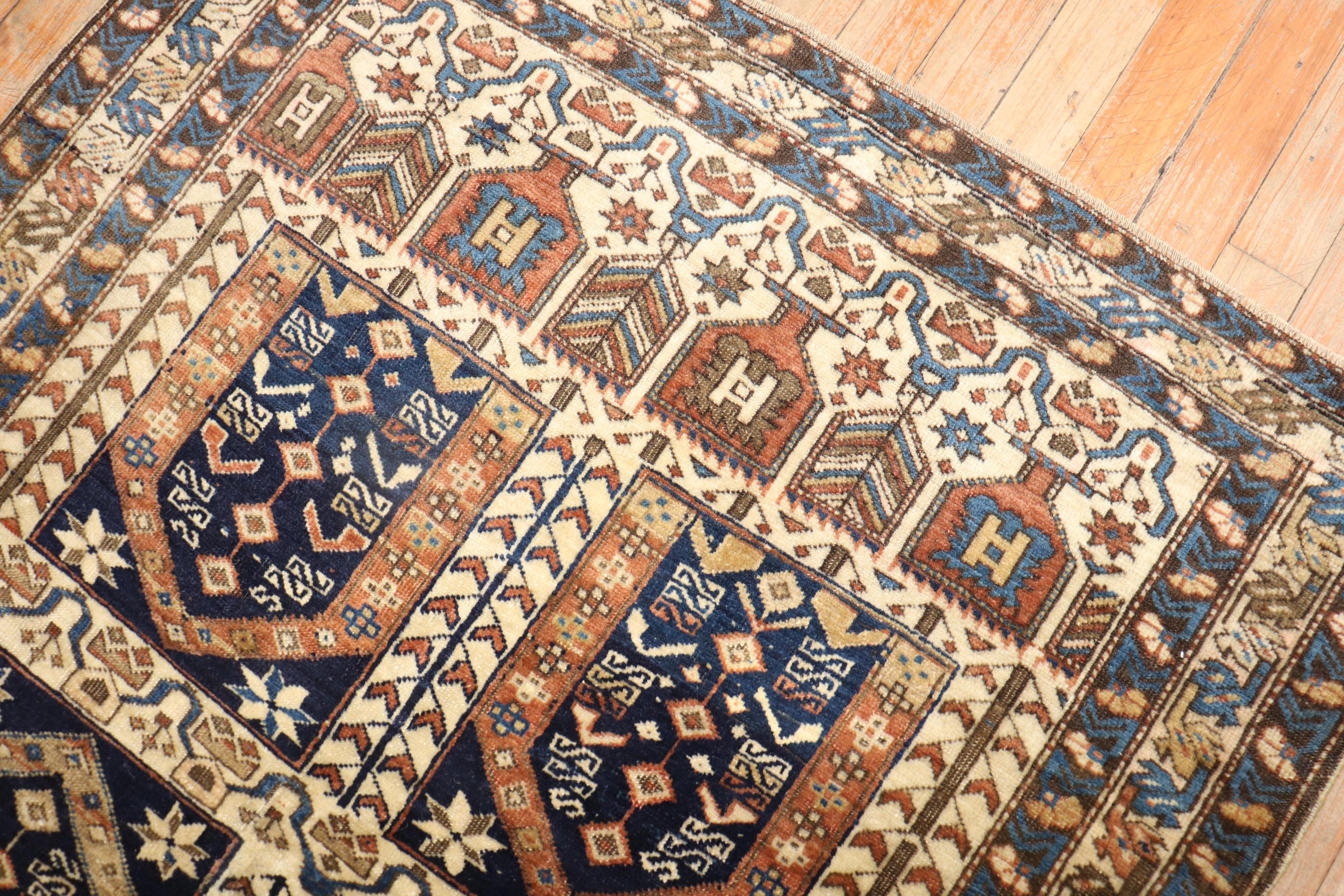 Caucasian Kuba Mini Antique Prayer Rug In Good Condition For Sale In New York, NY