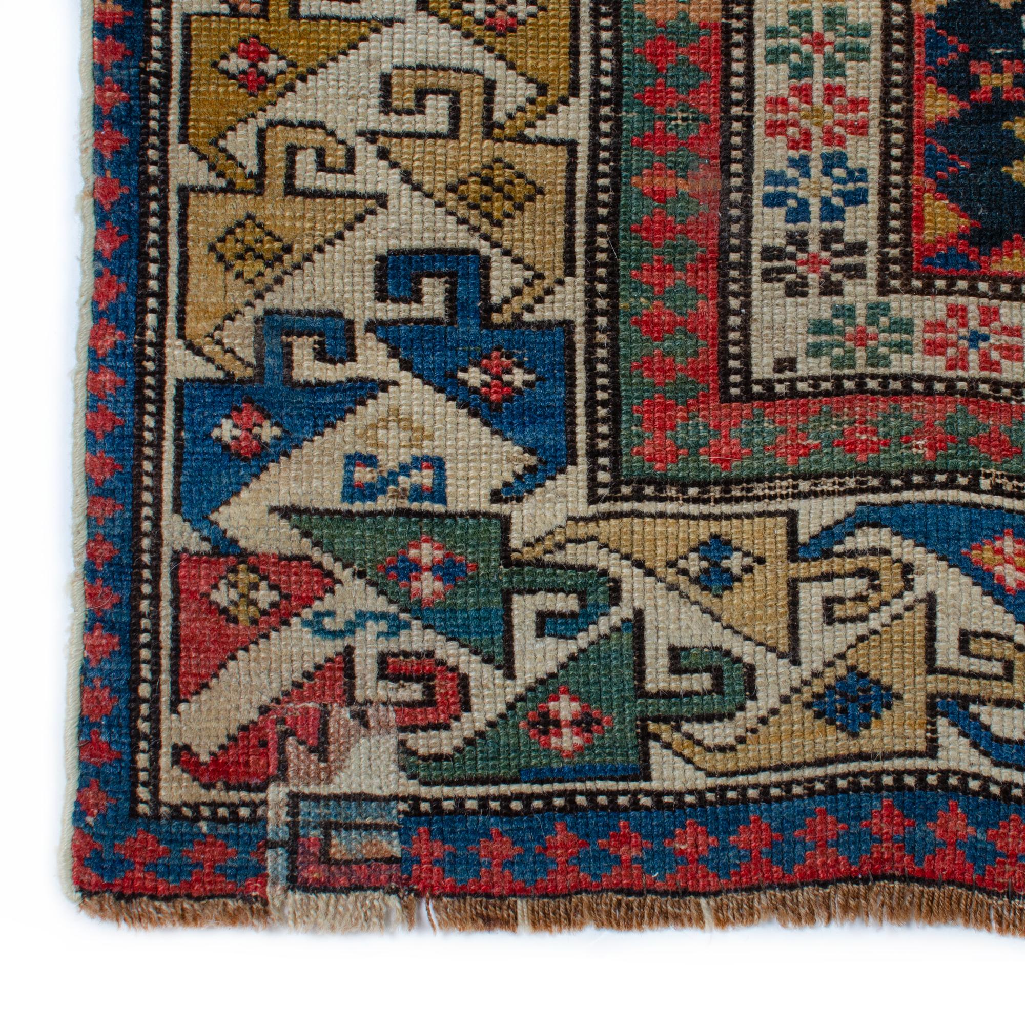 Wool Caucasian Kuba Perepedil Rug, c.1900