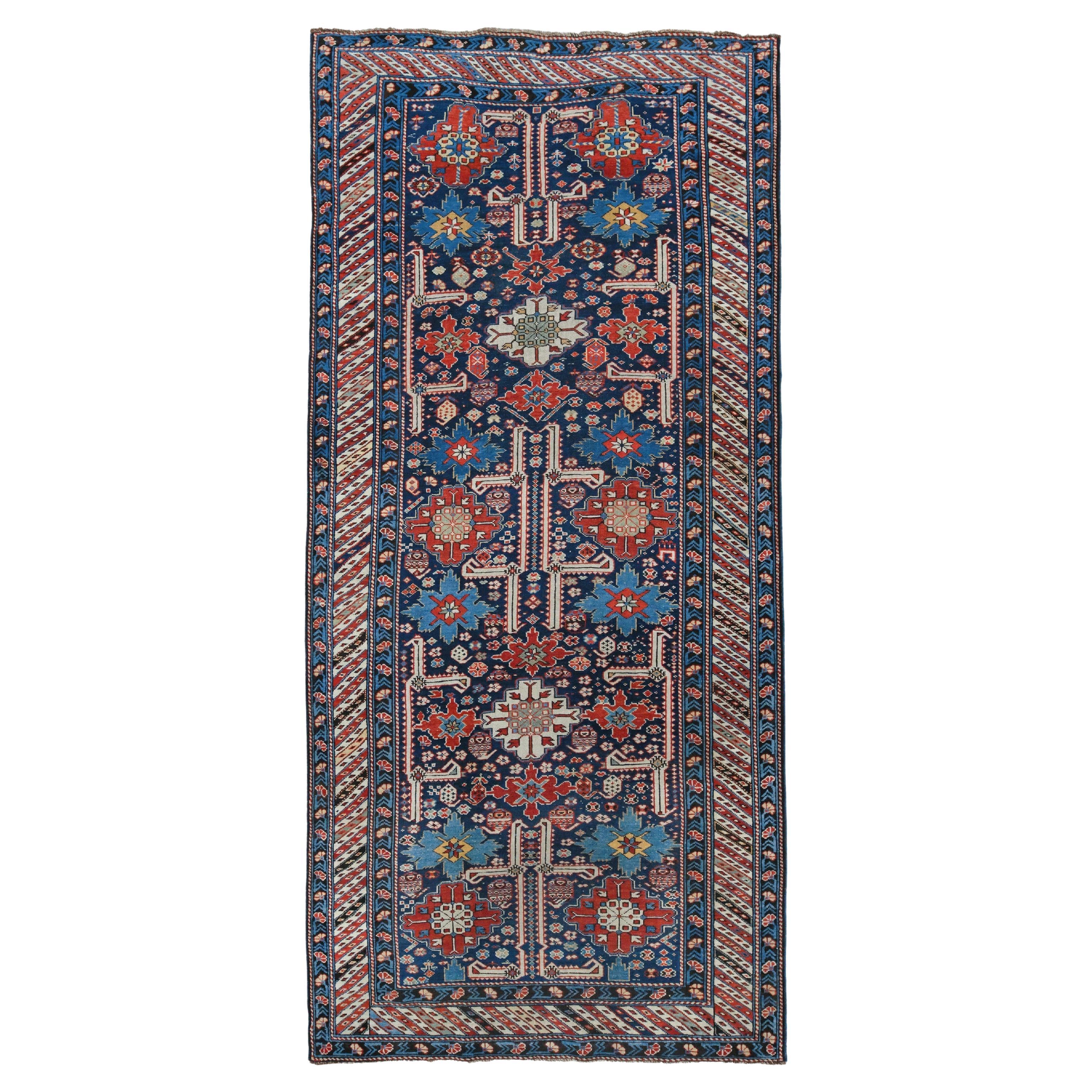 Kaukasischer langer Kuba Shirvan-Teppich - Kaukasischer Teppich, antiker Teppich