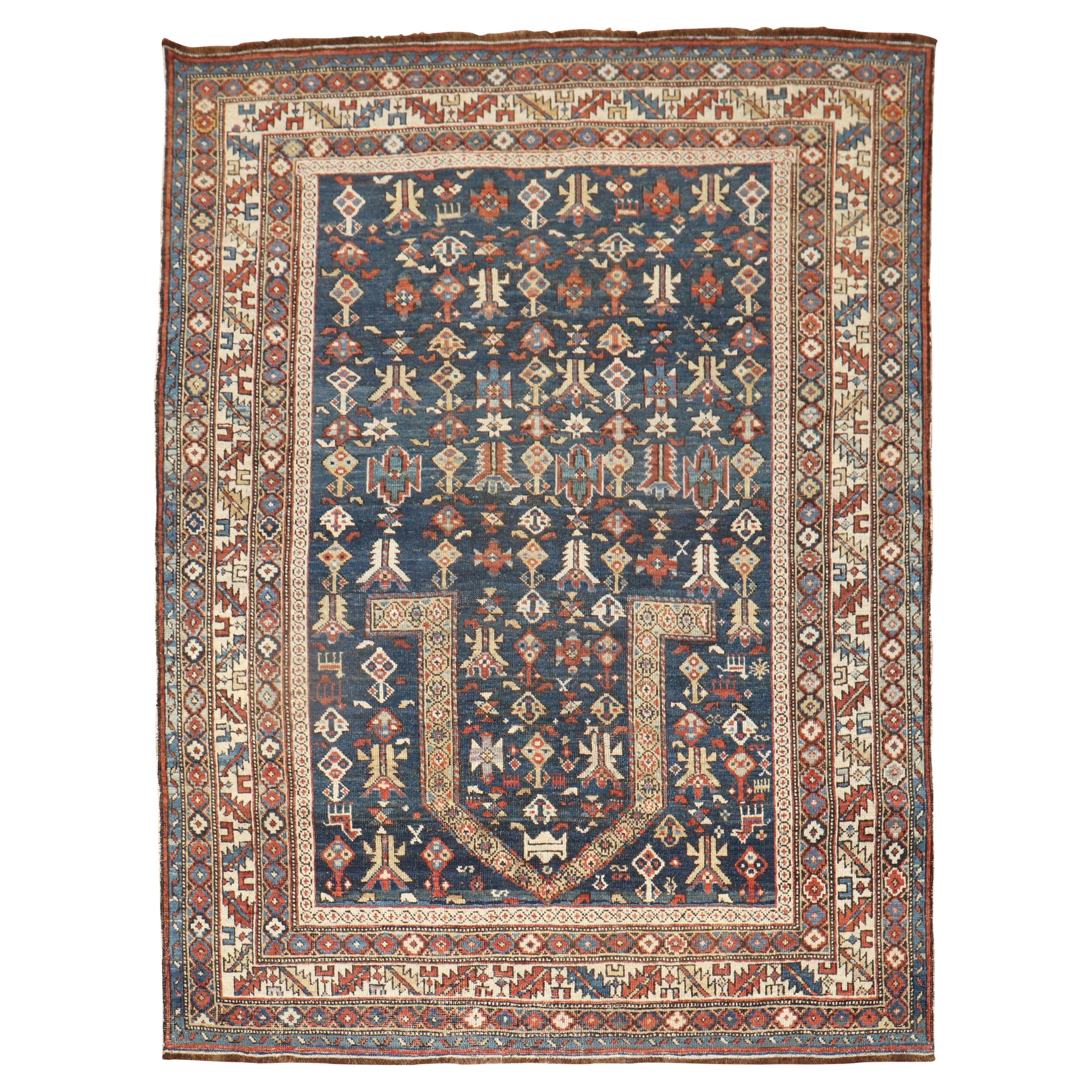 Alfombra de oración antigua pequeña Kuba del Cáucaso en venta