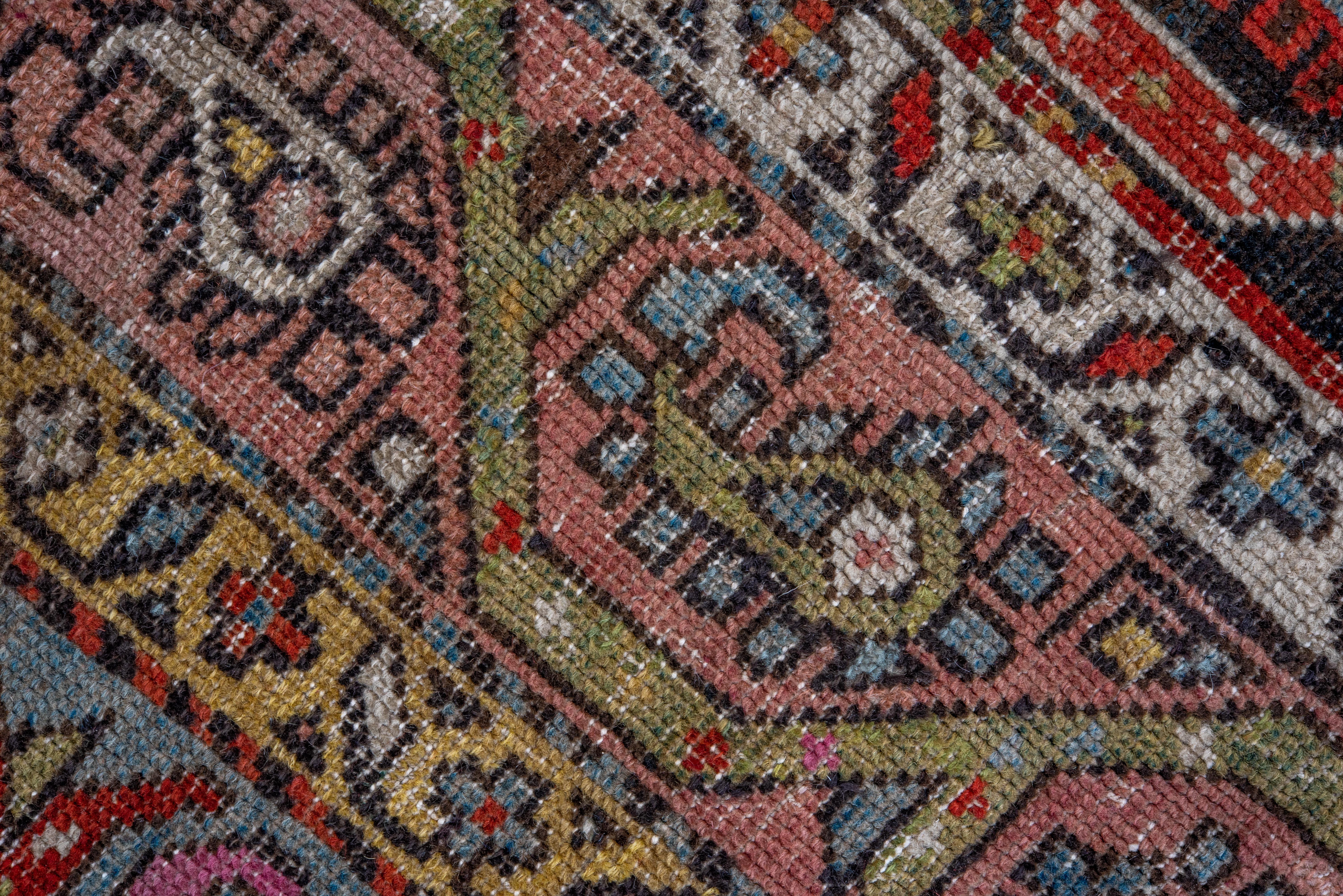 Early 20th Century Caucasian Long Rug Multicolor Motif For Sale