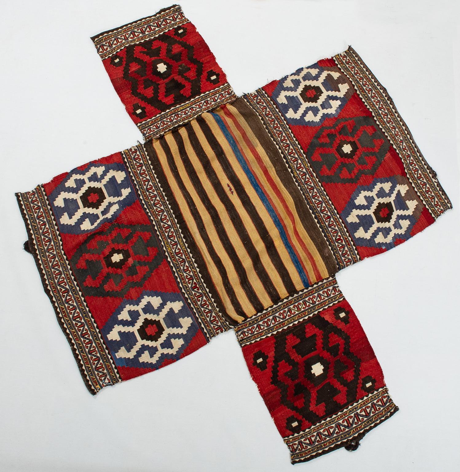 Hand-Woven Caucasian Mafrash Shahsavan, also for Pillows For Sale