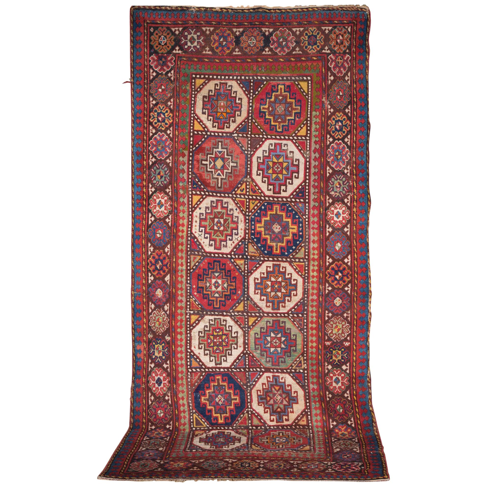 Caucasian Moghan Kazak Carpet, circa 1880