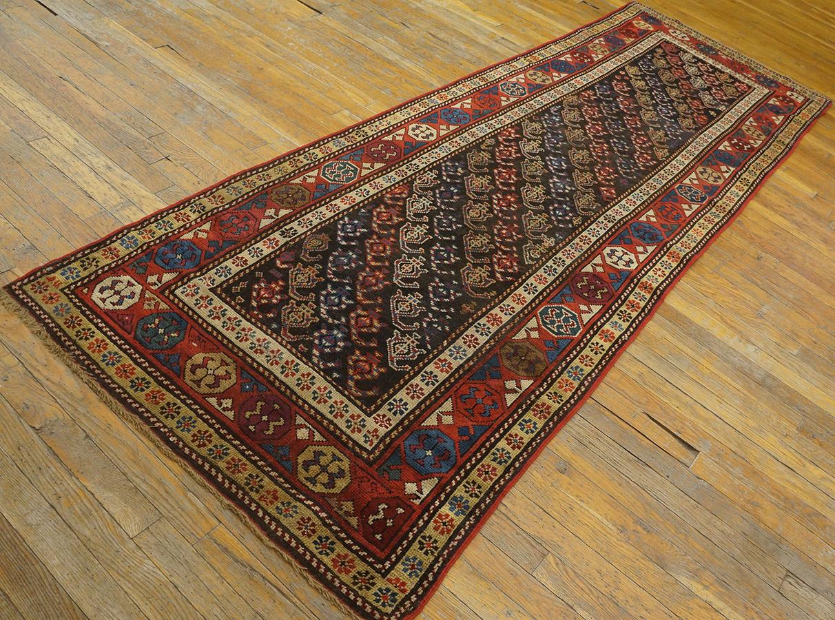 Laine Tapis Moghan du début du 20ème siècle ( 3' x 9'6