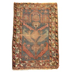 Caucasian Prayer Rug with Beautiful Flower Design & Colors, c. 1920's