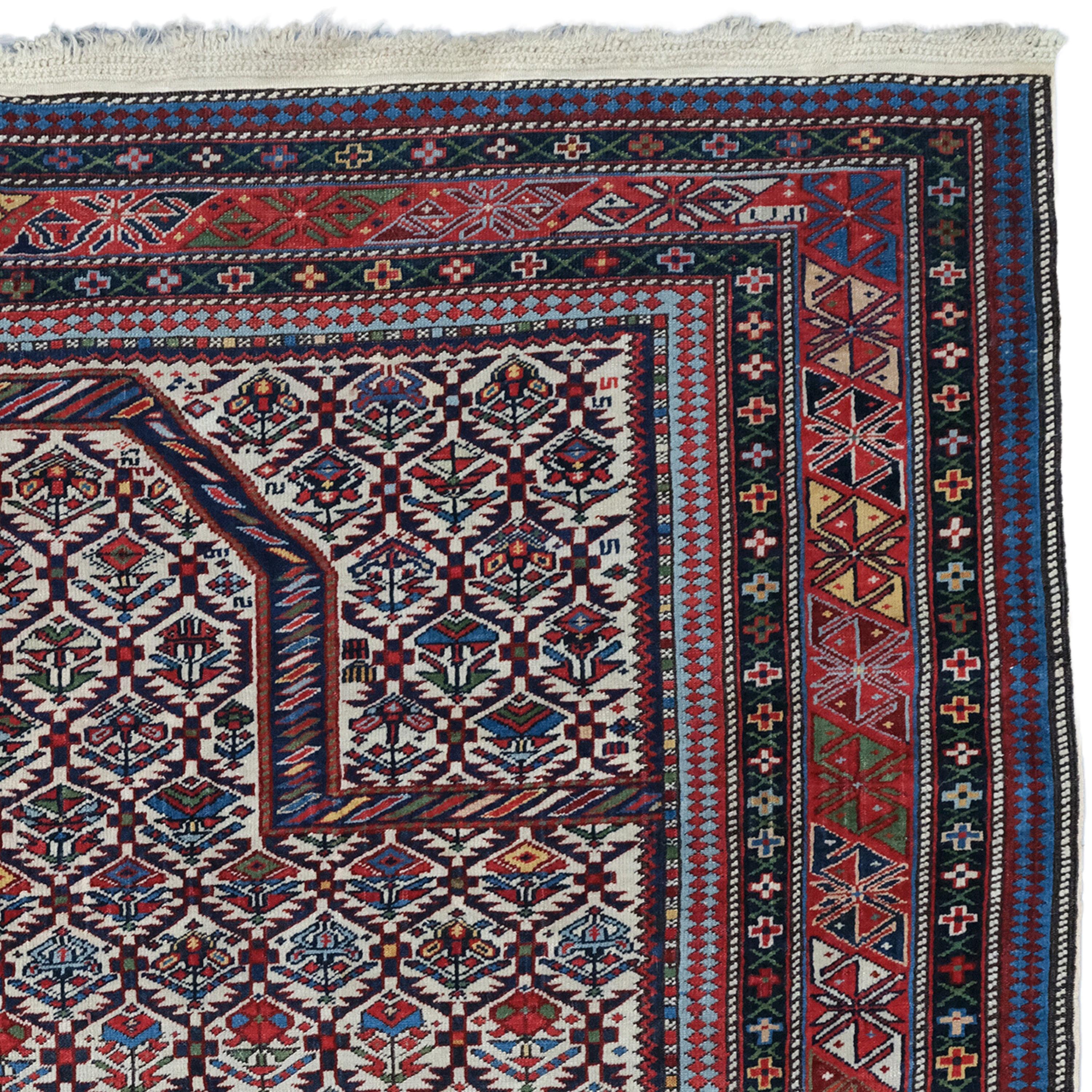 Tapis caucasien ancien Shirvan daté de 1855 - Tapis caucasien ancien Bon état - En vente à Sultanahmet, 34