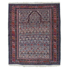 Caucasian Prayer Shirvan Carpet Dated 1855 - Antique Caucasian Rug, Antique Rug
