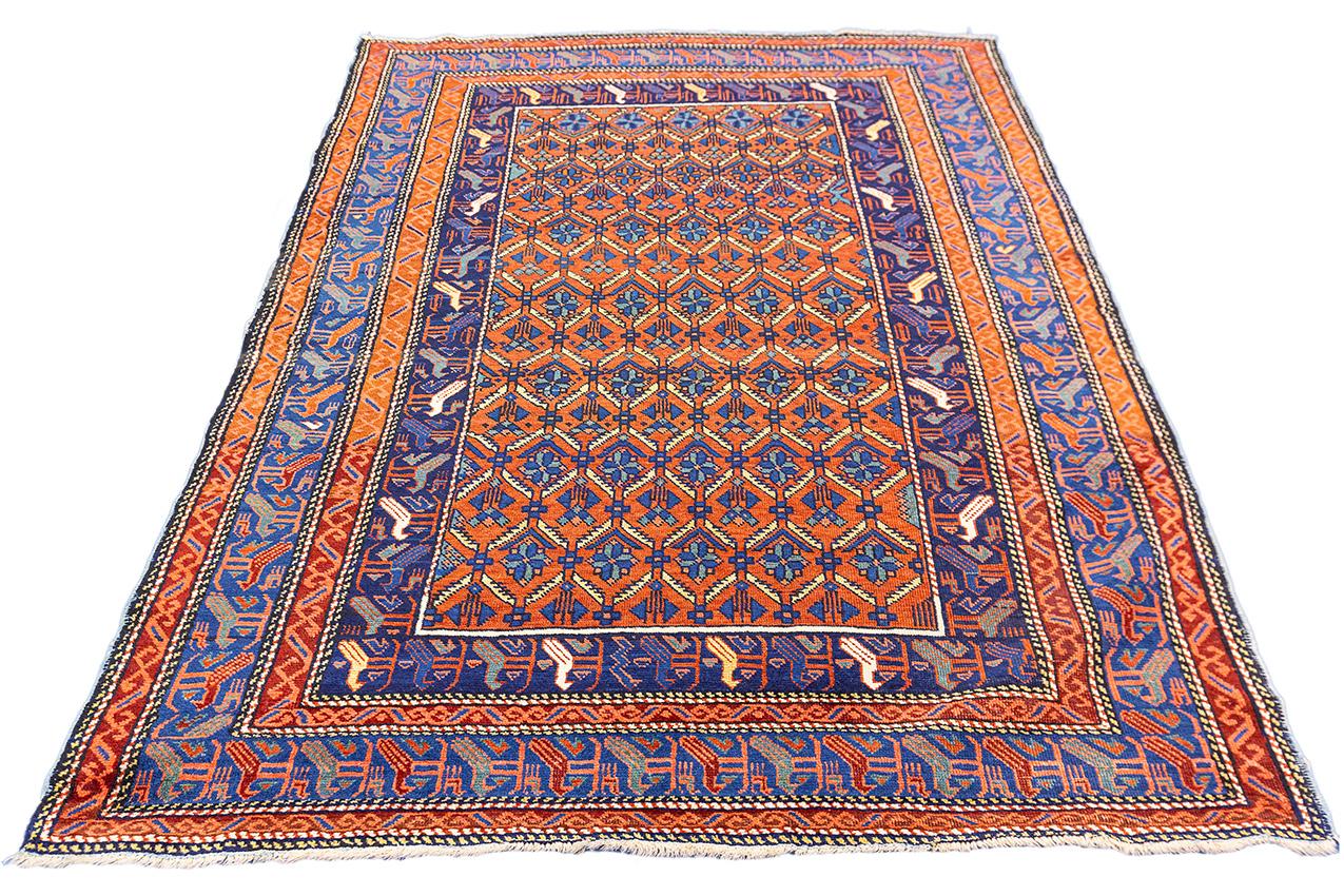 Hand-Knotted Caucasian Rug All-over Daghestan Early 20th Century For Sale