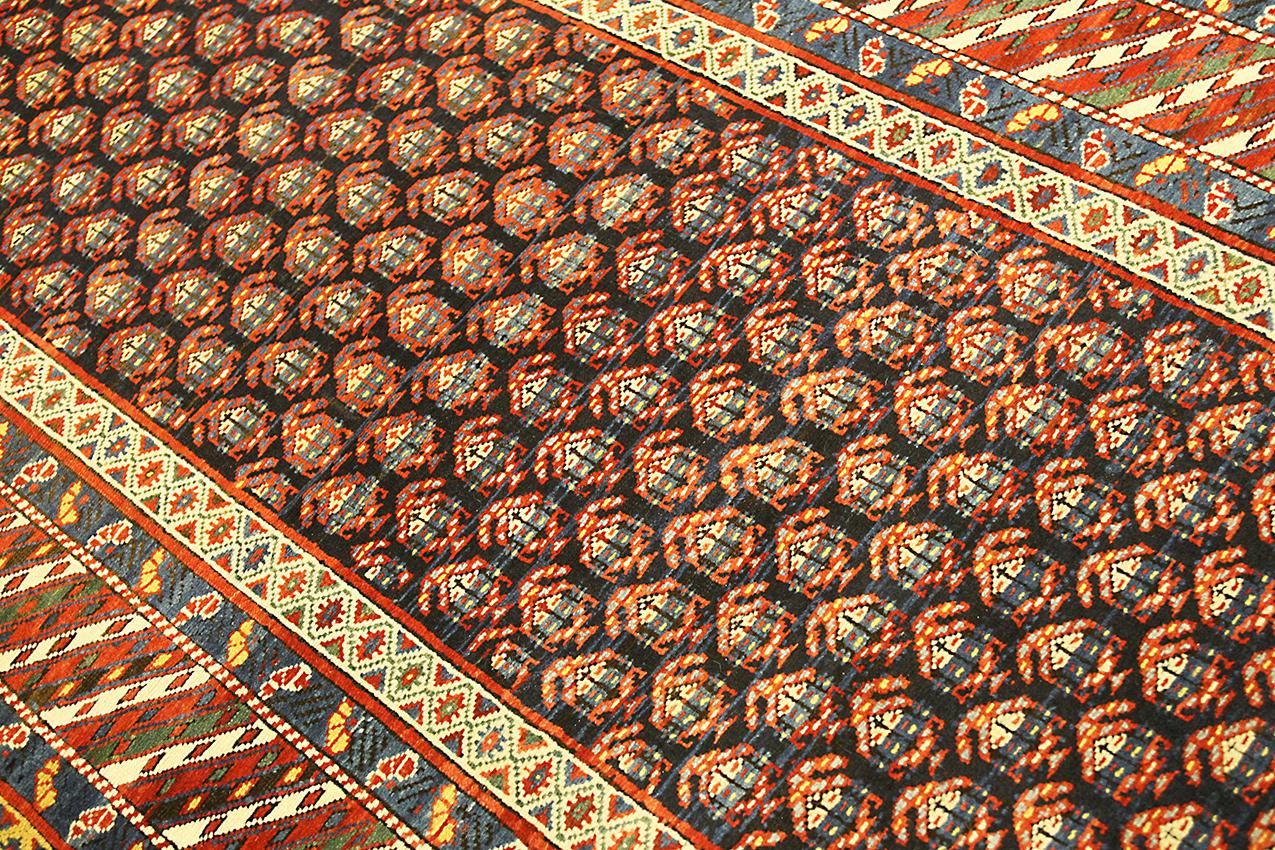 Hand-Knotted Caucasian Rug Ghenge All-Over Design, Late 19th Century For Sale