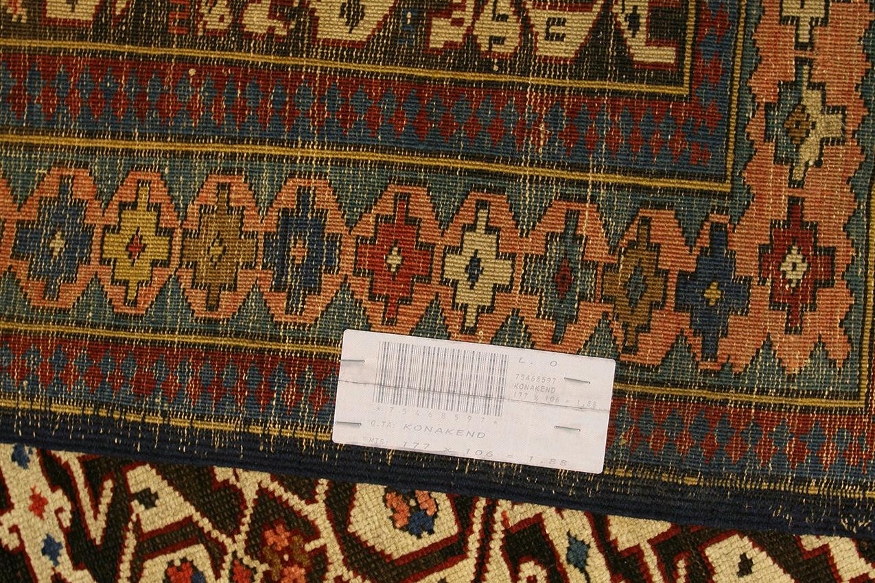 Noué à la main Tapis du Caucase Konakend All-Over Design, 19ème siècle