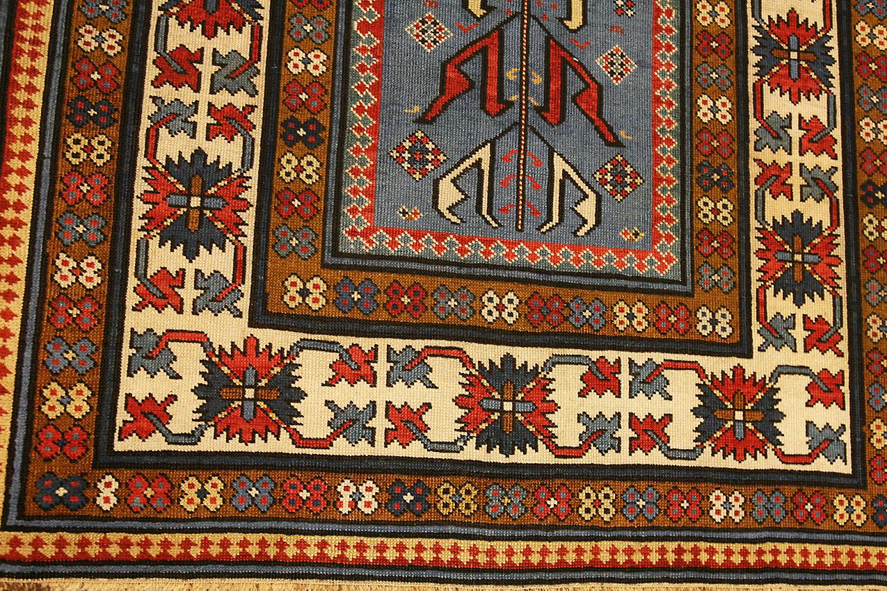 Kaukasischer Kuba-Teppich in Himmelblau (Quba), 19. Jahrhundert (Sonstiges) im Angebot
