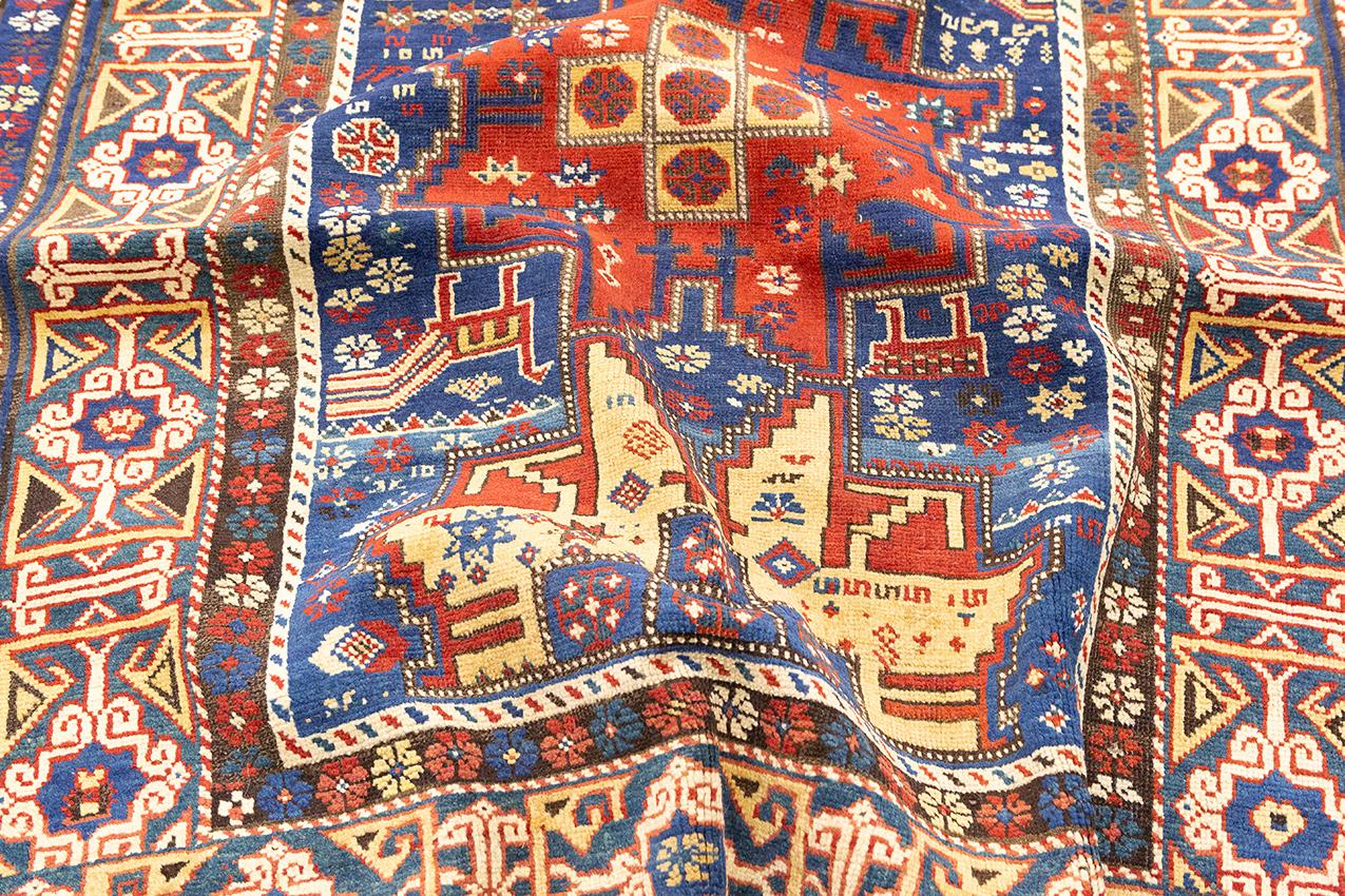 Kaukasischer Teppich Lezghi-Läufer, 19. Jahrhundert im Angebot 4