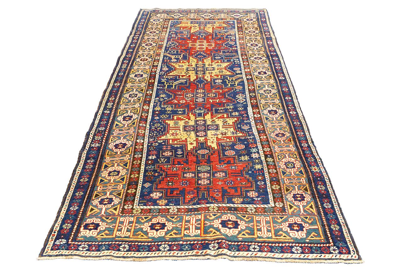 Kaukasischer Teppich Lezghi-Läufer, 19. Jahrhundert (Sonstiges) im Angebot