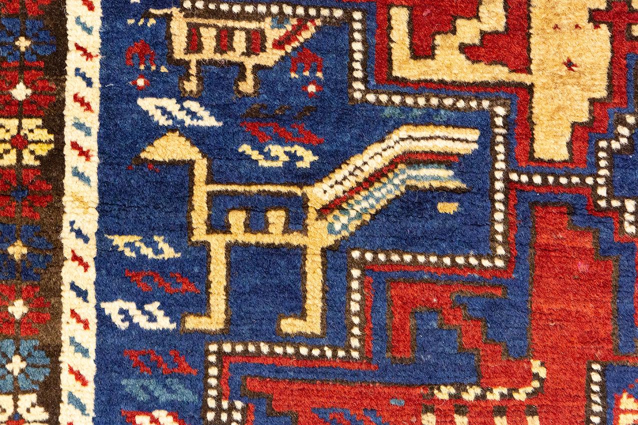 Kaukasischer Teppich Lezghi-Läufer, 19. Jahrhundert im Angebot 1