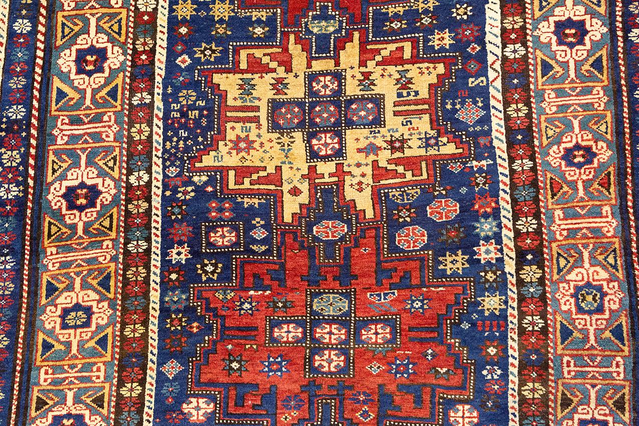 Kaukasischer Teppich Lezghi-Läufer, 19. Jahrhundert im Angebot 3