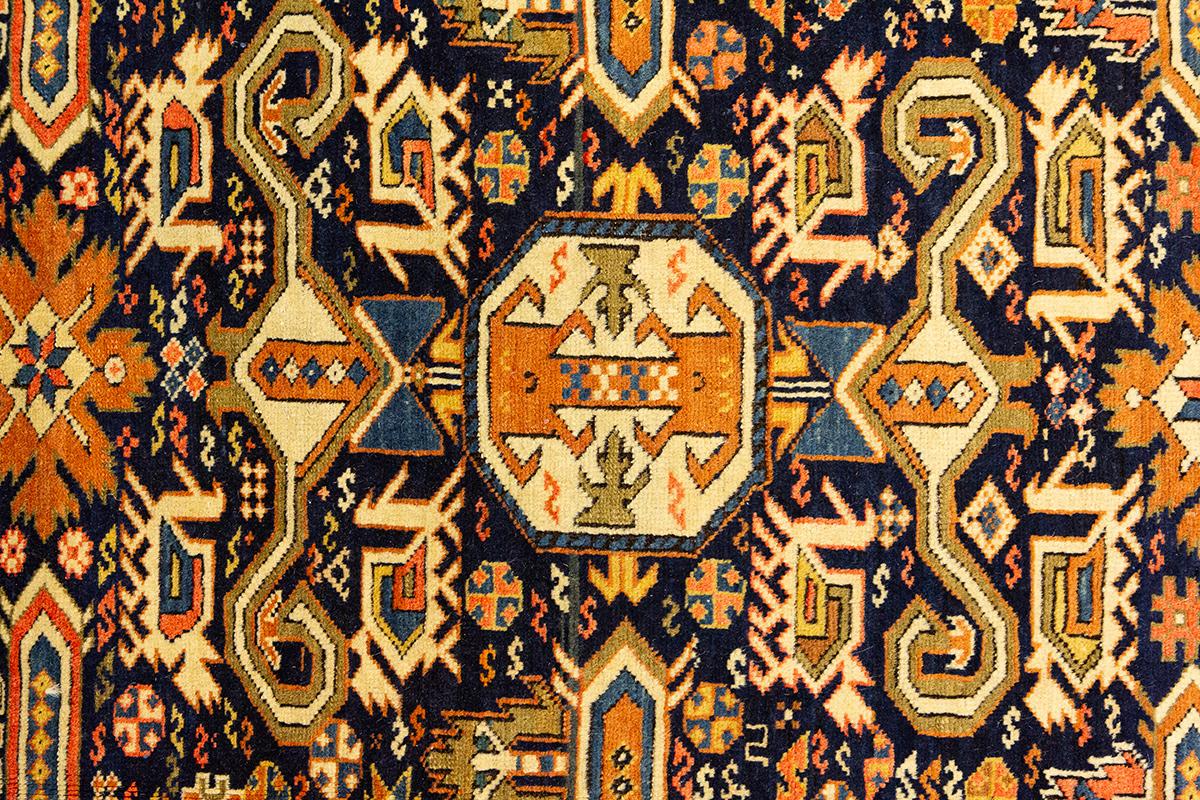 Caucasian Rug Perpedil Ram's Horns For Sale 1