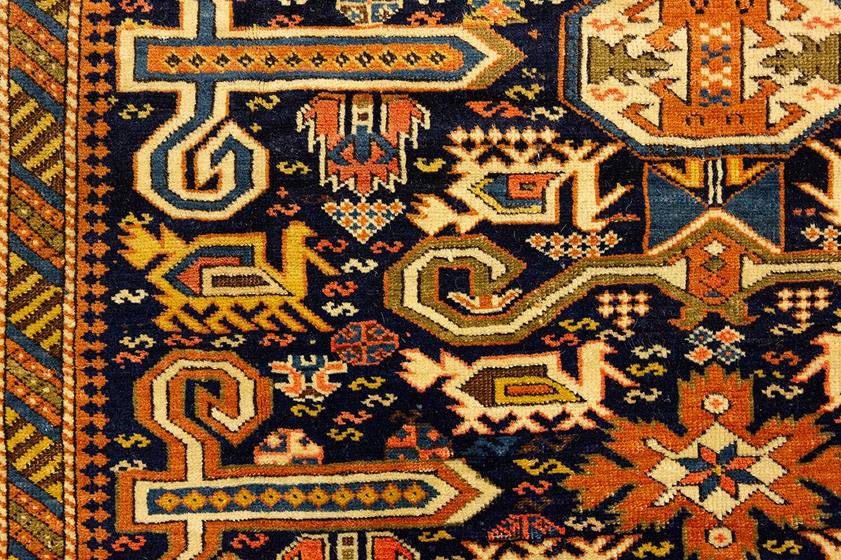 Caucasian Rug Perpedil Ram's Horns For Sale 3