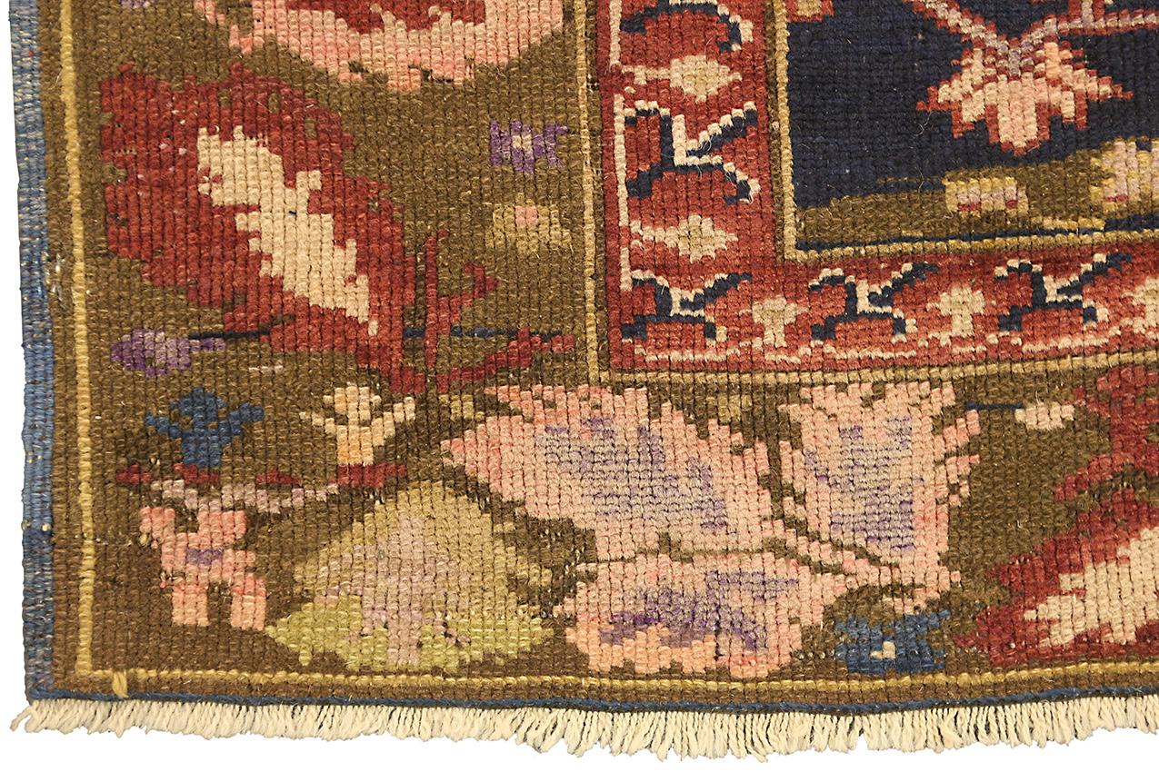 Alfombra caucásica Seychour 'Zeikhur' Diseño de la Cruz de San Andrés, ca. 1900 Anudado a mano en venta
