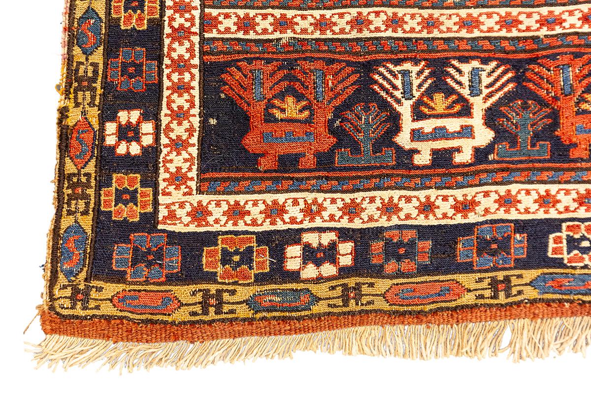 Hand-Knotted Caucasian Rug Shahsavan For Sale