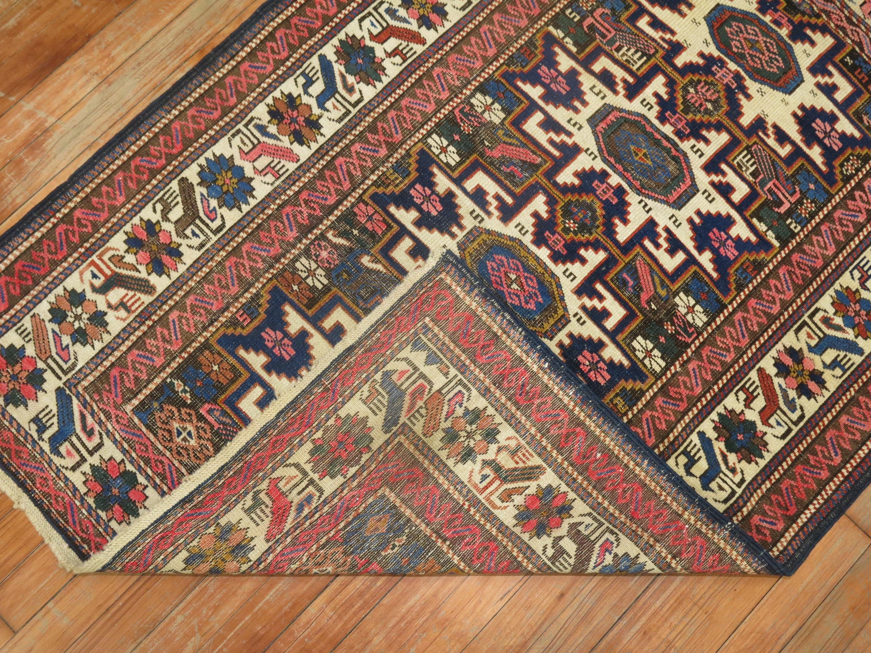 Wool Caucasian Shirvan Early 20th Century Rug For Sale