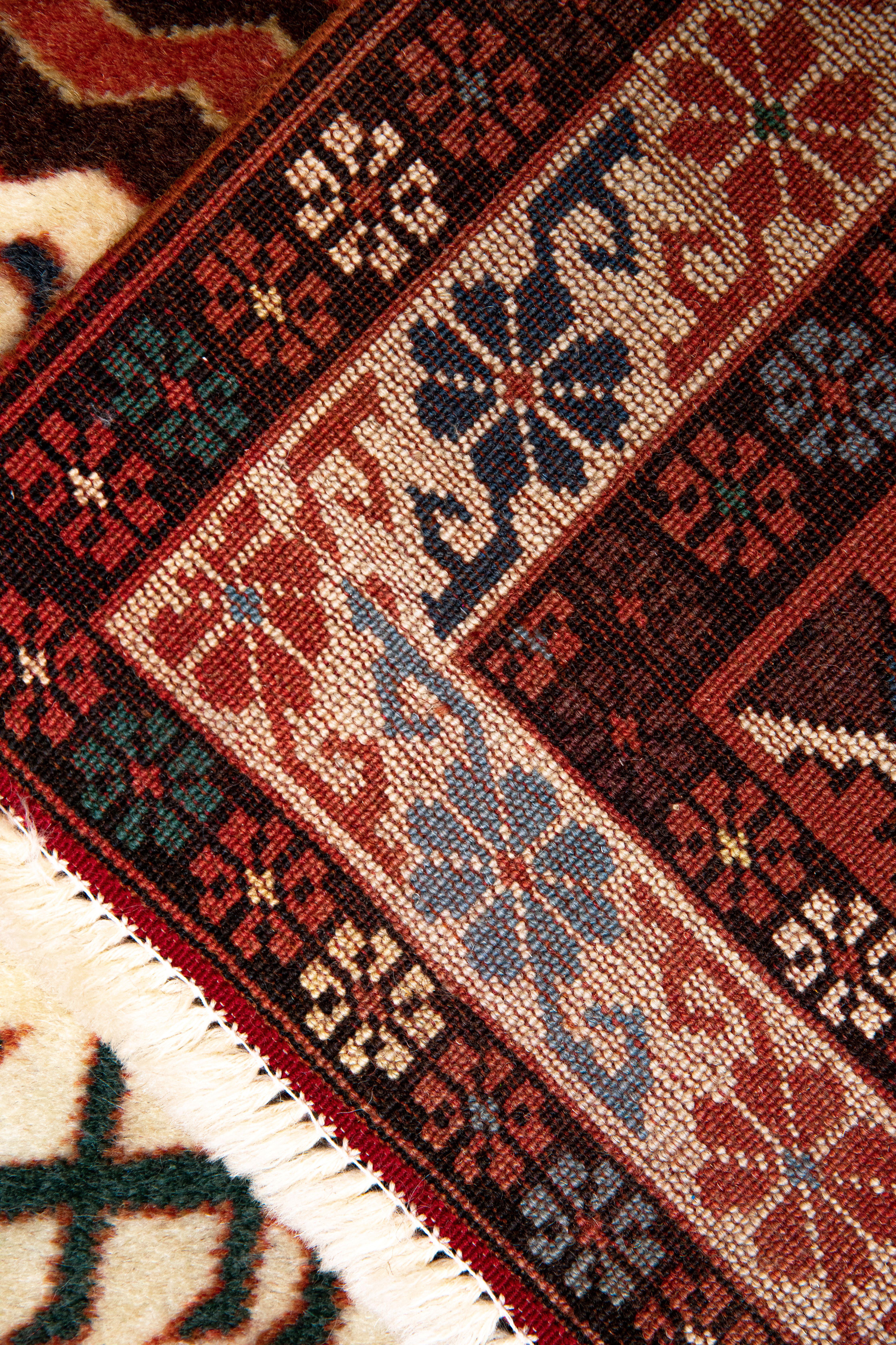 Museum curated Chelaberd “ Eagle Kazak “ traditional caucasian handmade carpet. For Sale 4