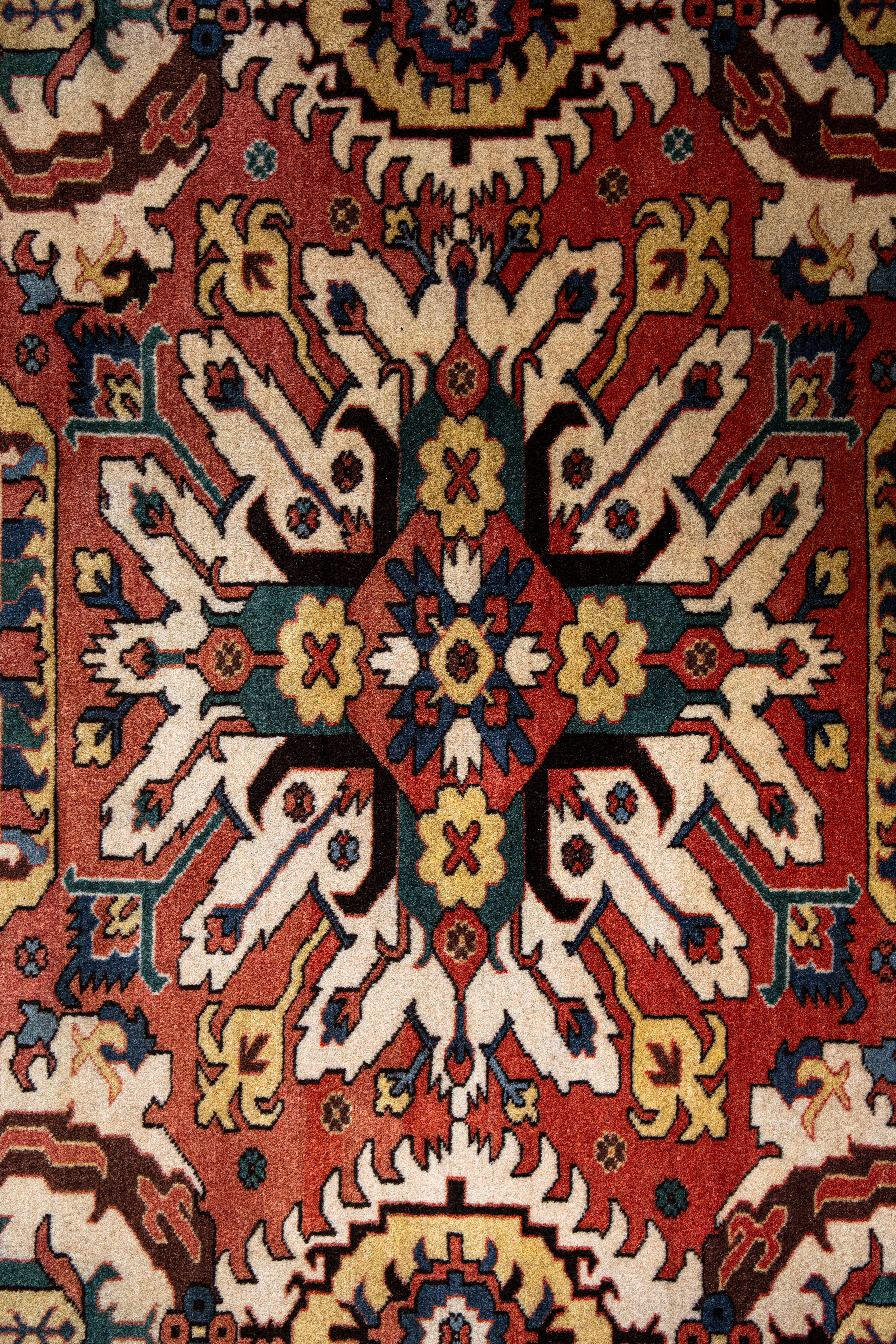 Contemporary Museum curated Chelaberd “ Eagle Kazak “ traditional caucasian handmade carpet. For Sale