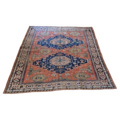 Caucasian Soumac with Rust, Navy, and Mustard c.1900