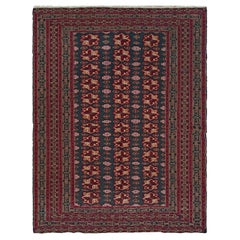 Soumak caucasien / Tenture murale • 4'x5' • Tapis tissé plat fait à la main • 1950s Soumak caucasien / Tenture murale • 4'x5' • Tapis tissé plat fait à la main • 1950s