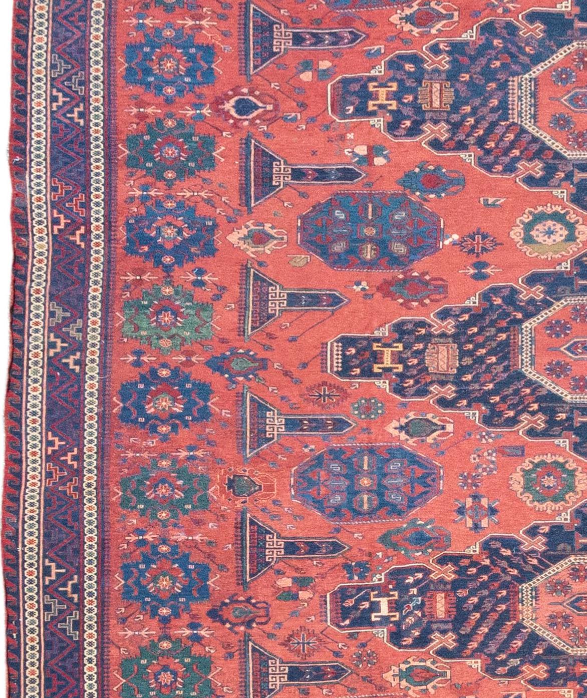 Caucasian Sumak Carpet In Good Condition For Sale In San Francisco, CA
