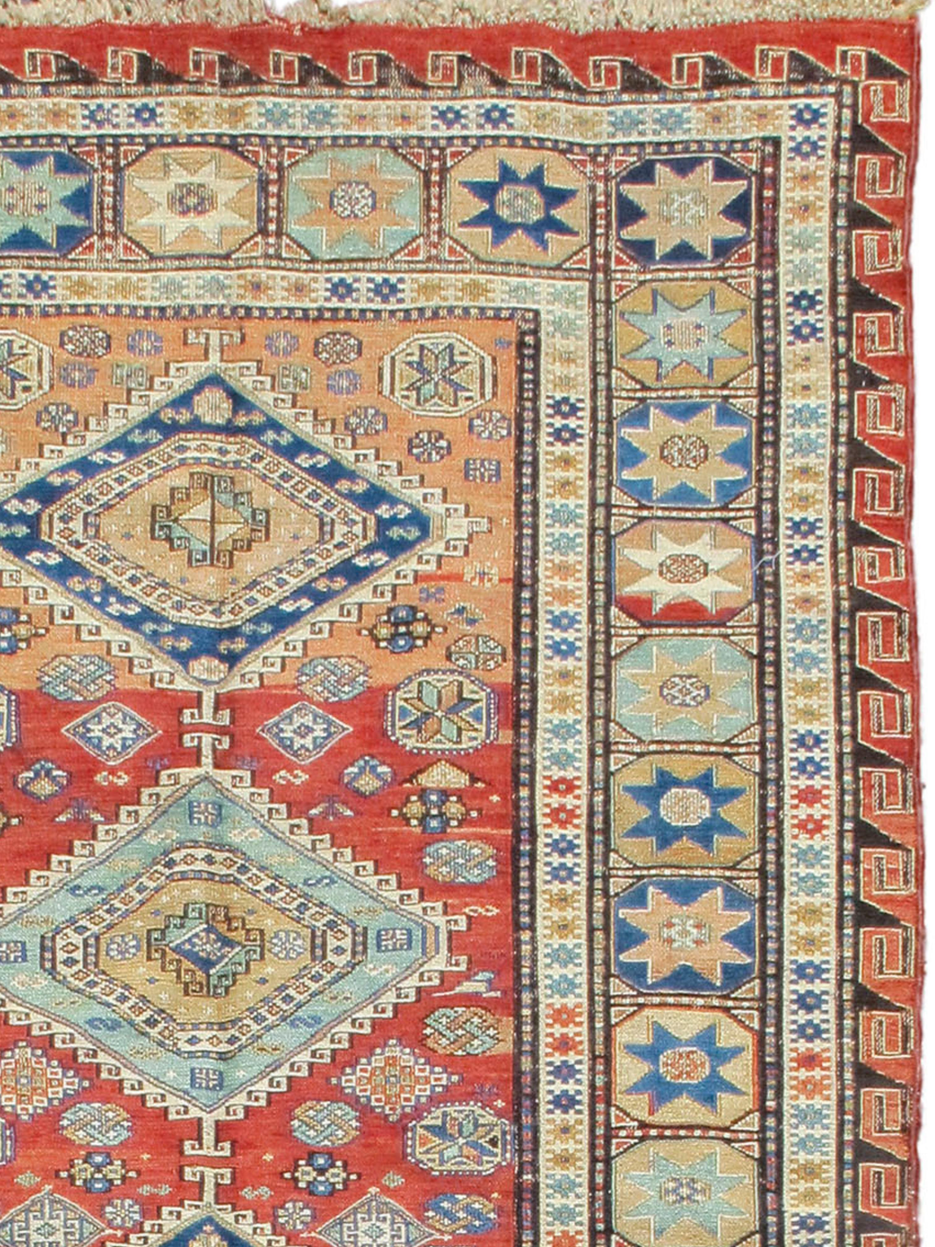Tappeto Sumak caucasico, fine XIX secolo In condizioni buone in vendita a San Francisco, CA